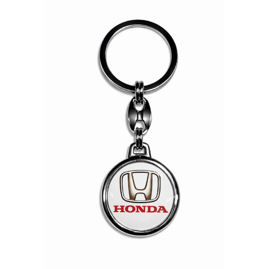 Honda fehér kerek kulcstartó