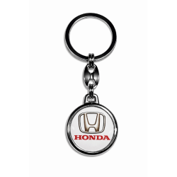 Honda fehér kerek kulcstartó