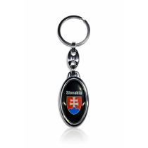 Kulcstartó Szlovákia fekete/ellipszis