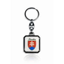 Kulcstartó Szlovákia négyzetes fehér