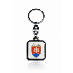 Kulcstartó Szlovákia négyzetes fehér