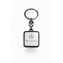 Kulcstartó gyanta Mercedes négyzetes fehér