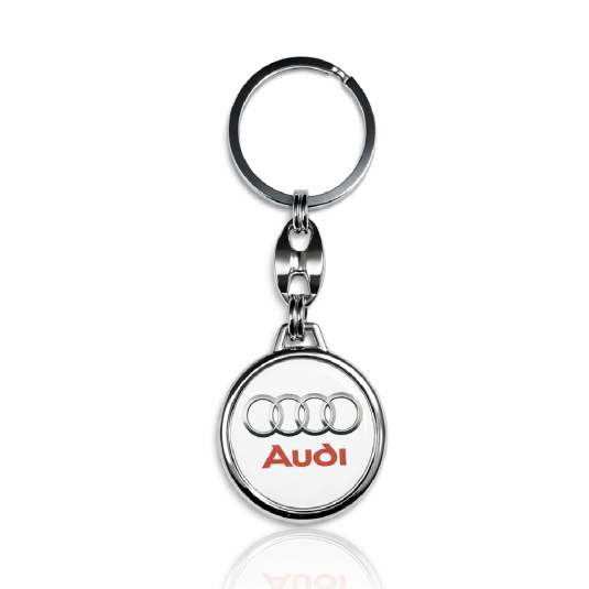 Gyanta kulcstartó Audi (fehér)