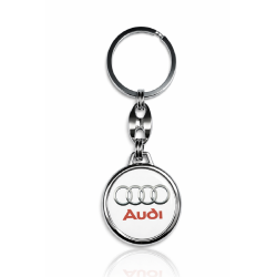 Gyanta kulcstartó Audi (fehér)