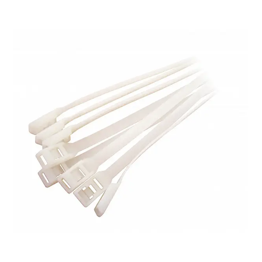 Sťahovacie pásky biele 2,5x100mm - 100 ks
