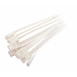 Sťahovacie pásky biele 2,5x100mm - 100 ks