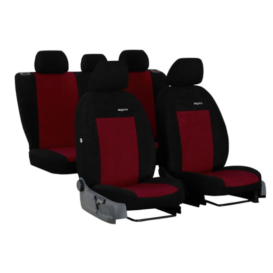 Poťahy pre PEUGEOT 207 SW (2006-2013) Elegance (velour-velour) bordová (vyp)