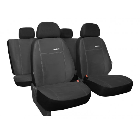Poťahy pre JEEP Renegade fl (2018-2022) Comfort (Alcantara) tmavo sivá (vyp)