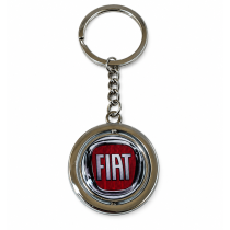 Fiat kulcstartó gyantából piros kerek