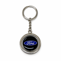 Kulcstartó Ford fekete kerek gyanta