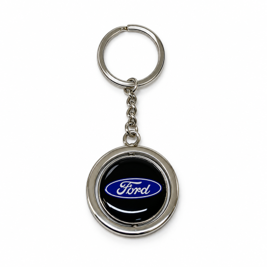 Kulcstartó Ford fekete kerek gyanta