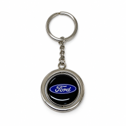 Kulcstartó Ford fekete kerek gyanta