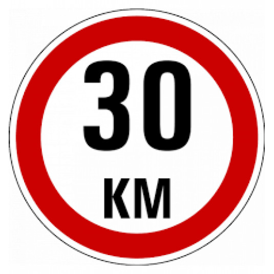 Reflektív matrica kicsi - 30km