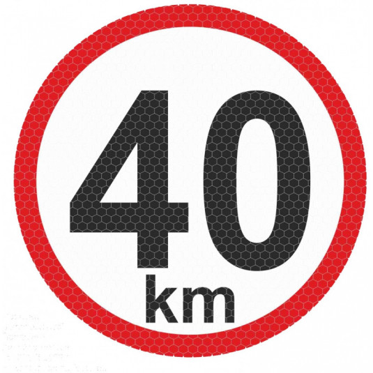 Kis visszaverő matrica - 40km