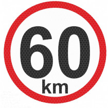 Fényvisszaverő matrica kicsi - 60km