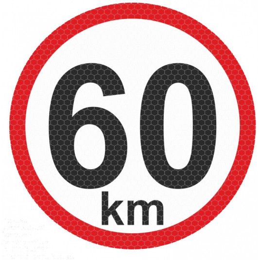 Fényvisszaverő matrica kicsi - 60km
