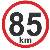 Kisméretű reflexiós matrica - 85km