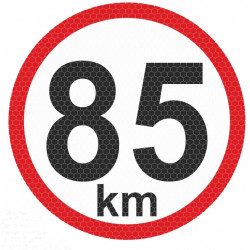Kisméretű reflexiós matrica - 85km