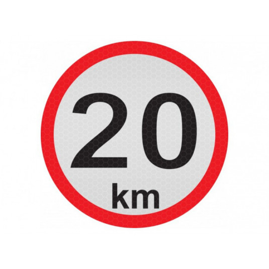 Nagy visszatükröző matrica - 20km