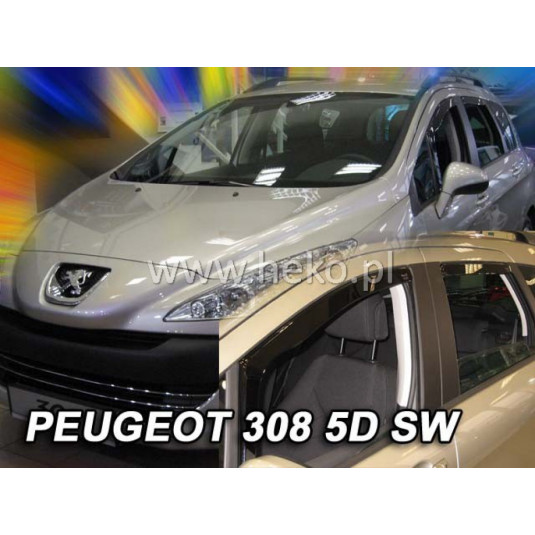 PEUGEOT 308 5D deflektorok (+hátsó) HB (2007-2013)