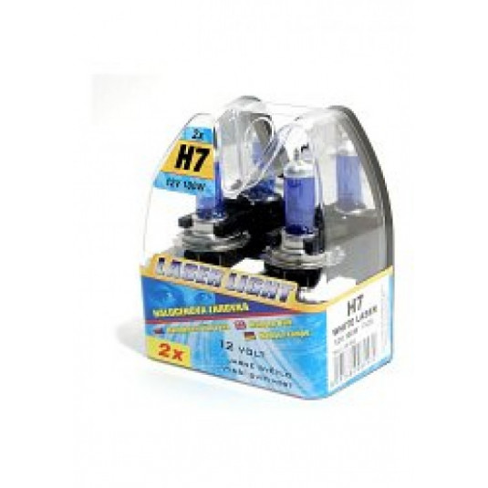 Halogén izzó H7 12V 100W FEHÉR LASER 2db
