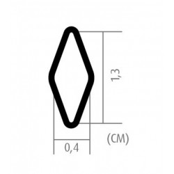 Fekete alumínium háló, 4x13mm-es szem