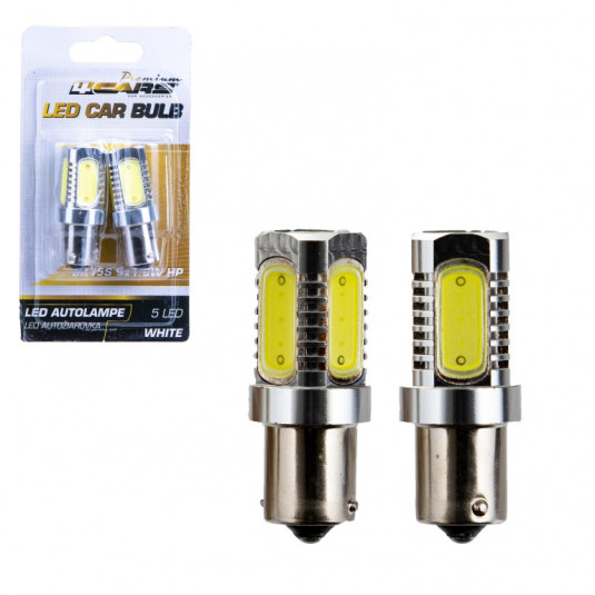 BA15S LED izzó szett 5*1.5W HP fehér