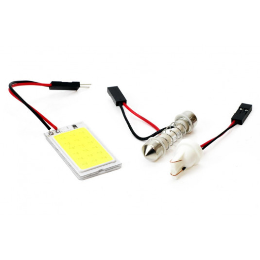 LED CLASSIC T10 W5W C5W 1xCOB-18 12V fénytábla izzók (2db)
