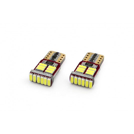 LED izzó CANBUS 18SMD 4014 T10e (W5W) White 12V (2db)