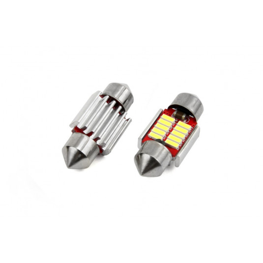 LED CANBUS izzók 10smd 4014 Festoon 31mm White 12V/24V (2db)