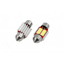 LED CANBUS izzók 10smd 4014 Festoon 31mm White 12V/24V (2db)