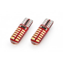 CANBUS LED izzók 24SMD 3014 T10e (W5W) SILCA White 12V (2 db)