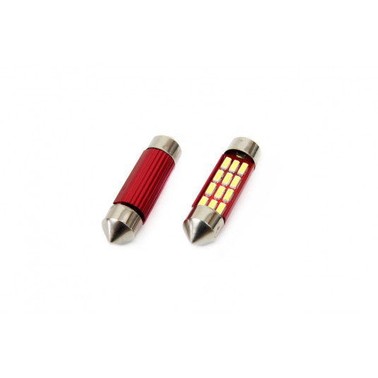 LED CANBUS izzók 12SMD 4014 Festoon 39mm White 12V/24V (2db) V2