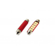 LED CANBUS izzók 12SMD 4014 Festoon 41mm White 12V/24V (2 db) V2