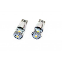 CANBUS LED izzók 3SMD 2835 T10e (W5W) ALU White 12V/24V (2db)