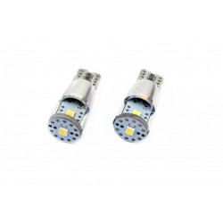 CANBUS LED izzók 3SMD 2835 T10e (W5W) ALU White 12V/24V (2db)