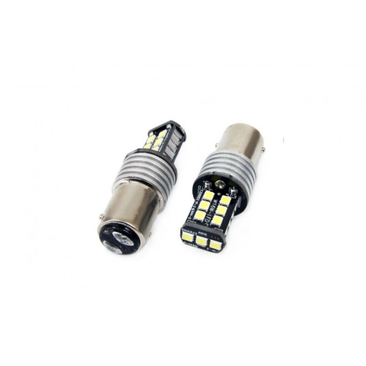 LED CANBUS izzók 15SMD 2835 7,5W 1157 (P21/5W) Fehér 12V/24V (2db)