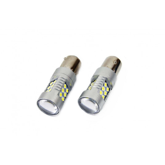 LED CANBUS izzók 24SMD 3030 1156 (P21W) White 12V/24V (2db)