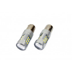 LED CANBUS izzók 24SMD 3030 1156 (P21W) White 12V/24V (2db)
