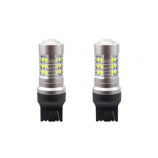 LED izzók 1156 CANBUS 24SMD 3030 T20 7440 W21W White 12V/24V (2db)