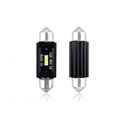 LED izzók CANBUS 1 SMD UltraBright 1860 Festoon 39mm White 12V/24V (2db)