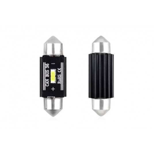 LED CANBUS izzók 1 SMD UltraBright 1860 Festoon 36mm White 12V/24V (2db)