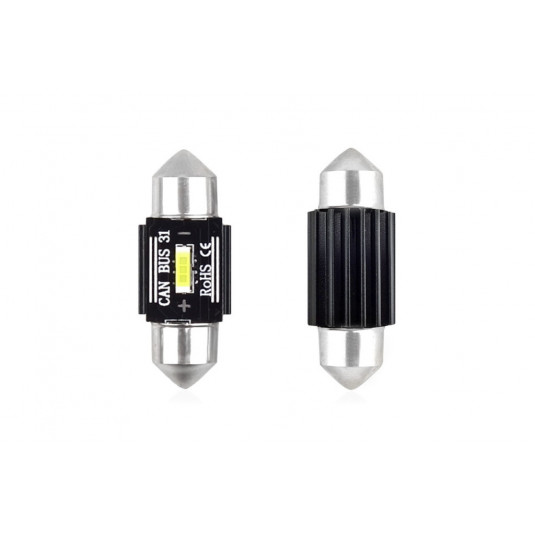 CANBUS LED izzók 1 SMD UltraBright 1860 Festoon 31mm fehér 12V/24V (2db)
