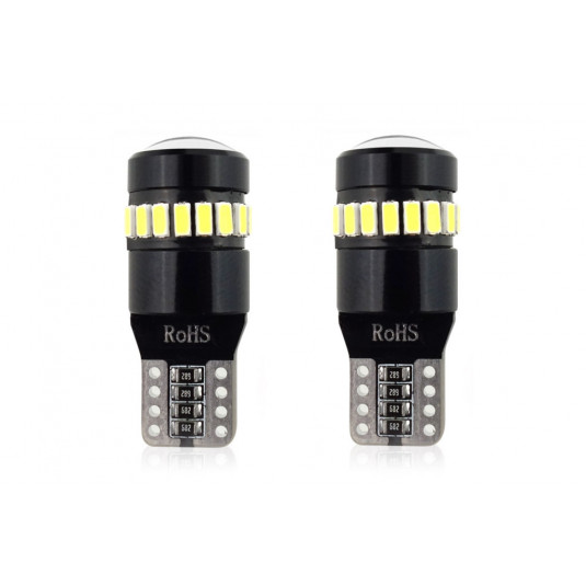 LED CANBUS izzók 18SMD 3014 + 1SMD 1SMD T10 W5W White 12V/24V (2db)