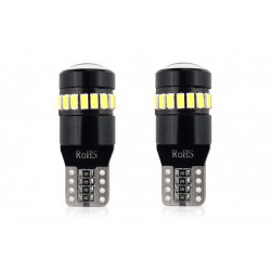 LED CANBUS izzók 18SMD 3014 + 1SMD 1SMD T10 W5W White 12V/24V (2db)