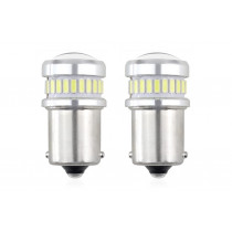 LED CANBUS izzók 3014 24SMD + 3030 6SMD 1156 (R5W, R10W) P21 White 12V/24V (2db)