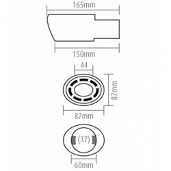 Kipufogó végcsonk (Ø kipufogó max. 54mm) V8