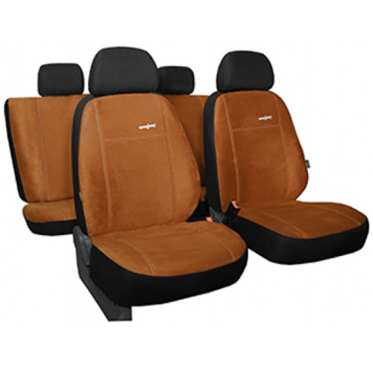 Comfort autóhuzatok barna (alcantara)