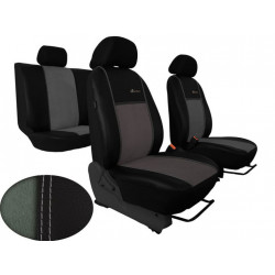 Exclusive Alcantara autóhuzatok halványan szürke-fekete (Alcantara-bőr)