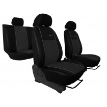 Autó üléshuzatok Exclusive Alcantara sötét szürke-fekete (Alcantara-bőr)